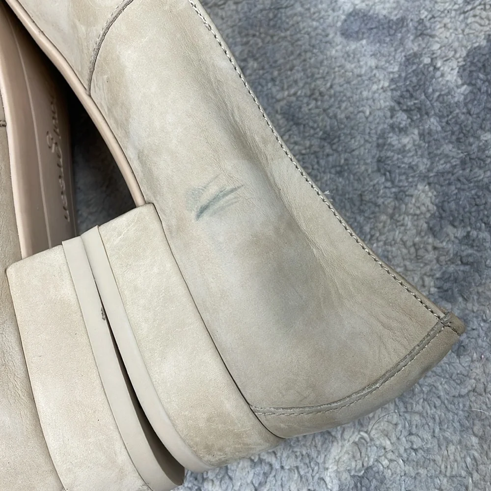Paul Green Rimona Partita Loafers Sabbia Nubuck Cream Sz 7.5